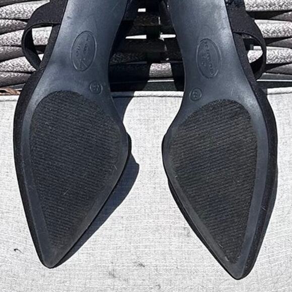 Anne Klein Black Kitten iFlex Faux Suede Low Heel, Size 8M - Picture 5 of 9